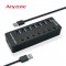 애니존 USB 3.0 무전원 개별스위치 USB 7PORT 허브 ANY-HUB2